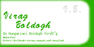 virag boldogh business card